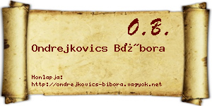 Ondrejkovics Bíbora névjegykártya